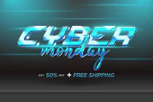 Sale banner template design, Cyber Monday sale up to 50 percent off vector