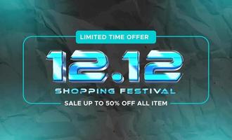 Cyber online 12 12 salebration banner template, sale banner for promotion vector