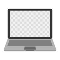Black color laptop mockup vector flat design 2