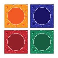 Elegant color geometric background template vector