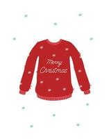 Christmas card red knitted sweater