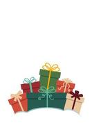 gifts on a vertical blank background vector