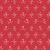 Vector background of a snowman in red color