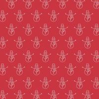Vector background of a snowman in red color 2