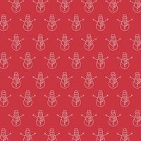 Vector background of a snowman in red color 2