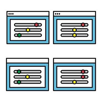 conjunto de colección de icono de símbolo de interfaz web de vector