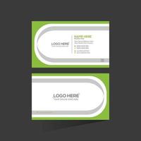 green colored stylish business card vector