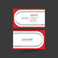 red colored stylish business card vector