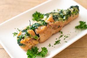 Chicken breasts stuffed with spinach and cheese photo