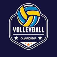 plantilla de logotipo de voleibol vector