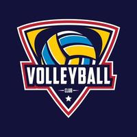 Volleyball logo template vector