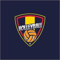 Volleyball logo template vector