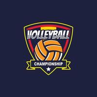 Volleyball logo template vector