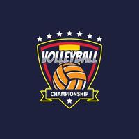 plantilla de logotipo de voleibol vector