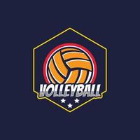 Volleyball logo template vector