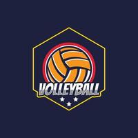 plantilla de logotipo de voleibol vector