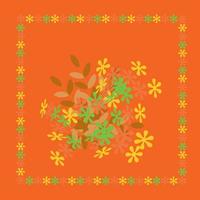 Floral design with abstract paint background vector