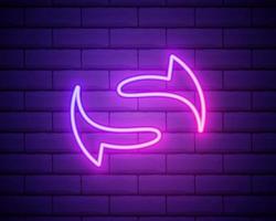 Letter S neon Initial logo icon design template. Elegant, modern, luxury, premium vector isolated on brick wall.