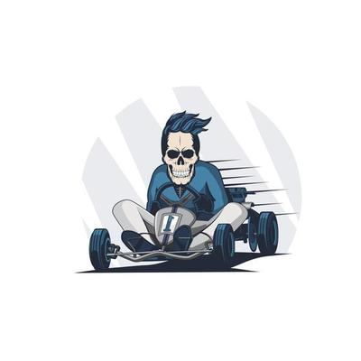 skull ride go kart race