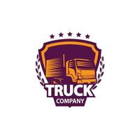 Transport truck logistic logo template vector