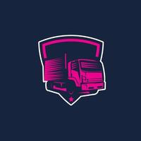 Transport truck logistic logo template vector
