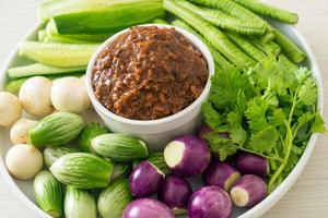 Fermented Fish Chili Paste with Fresh Vegetables photo