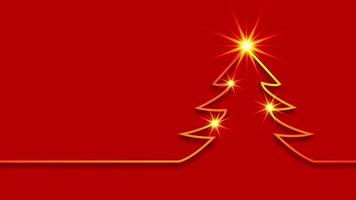 Christmas tree background video star lighting effect