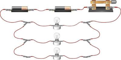 Science experiment of circuits vector