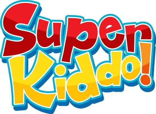 Super Kiddo logo text design