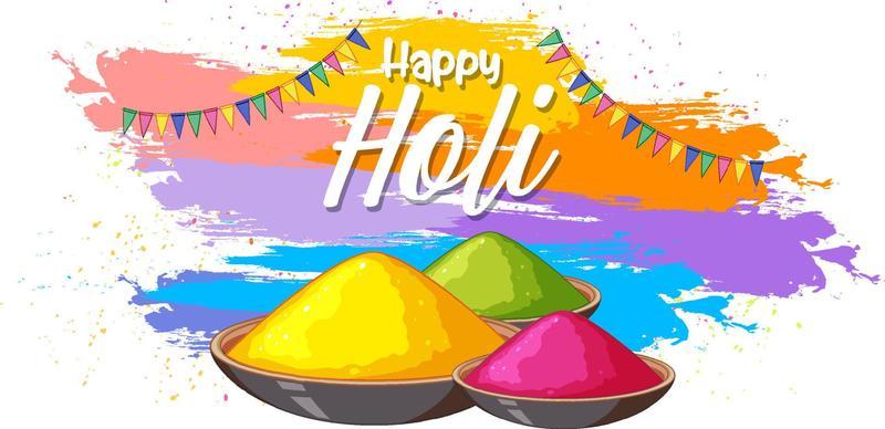 Happy Holi Fastival with colourful powders