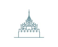 Mandalay Pagodas and Temples vector