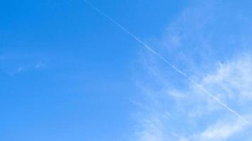 Sunny weather. Blue sky and white clouds. Clouds against blue sky background. photo