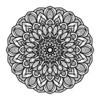 Circular pattern in the form of mandala with flower for henna mandala tattoo decoration vector