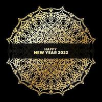 Happy New Year With Luxury Mandala vector