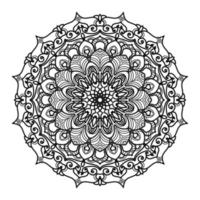 Circular pattern in the form of mandala with flower for henna mandala tattoo decoration vector