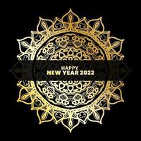 Happy New Year With Luxury Mandala vector