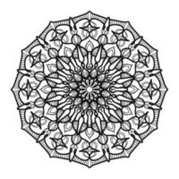 Circular pattern in the form of mandala with flower for henna mandala tattoo decoration vector