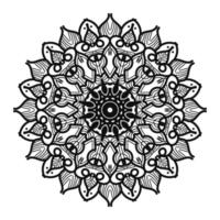 Circular pattern in the form of mandala with flower for henna mandala tattoo decoration vector