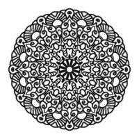 Circular pattern in the form of mandala with flower for henna mandala tattoo decoration vector