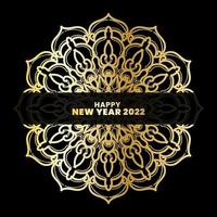 Happy New Year With Luxury Mandala vector