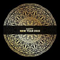 Happy New Year With Luxury Mandala vector