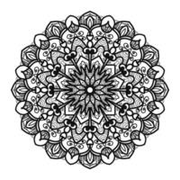 Circular pattern in the form of mandala with flower for henna mandala tattoo decoration vector