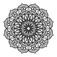Circular pattern in the form of mandala with flower for henna mandala tattoo decoration vector
