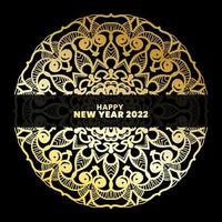 Happy New Year With Luxury Mandala vector