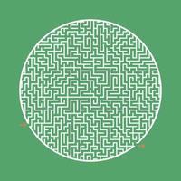 Difficult round labyrinth. Game for kids and adults. Puzzle for children. Labyrinth conundrum. Flat vector illustration isolated on color background.