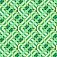 Seamless green vector background with braided ornament