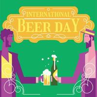 dia internacional de la cerveza vector