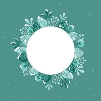 Circle Winter Frame vector