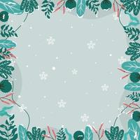 Winter Floral Frame vector