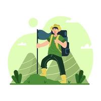 Traveling Character Focused vector